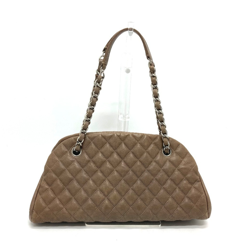 CHANEL Brown Caviar Leather Logo Shoulder Bag - Picture 2 of 12
